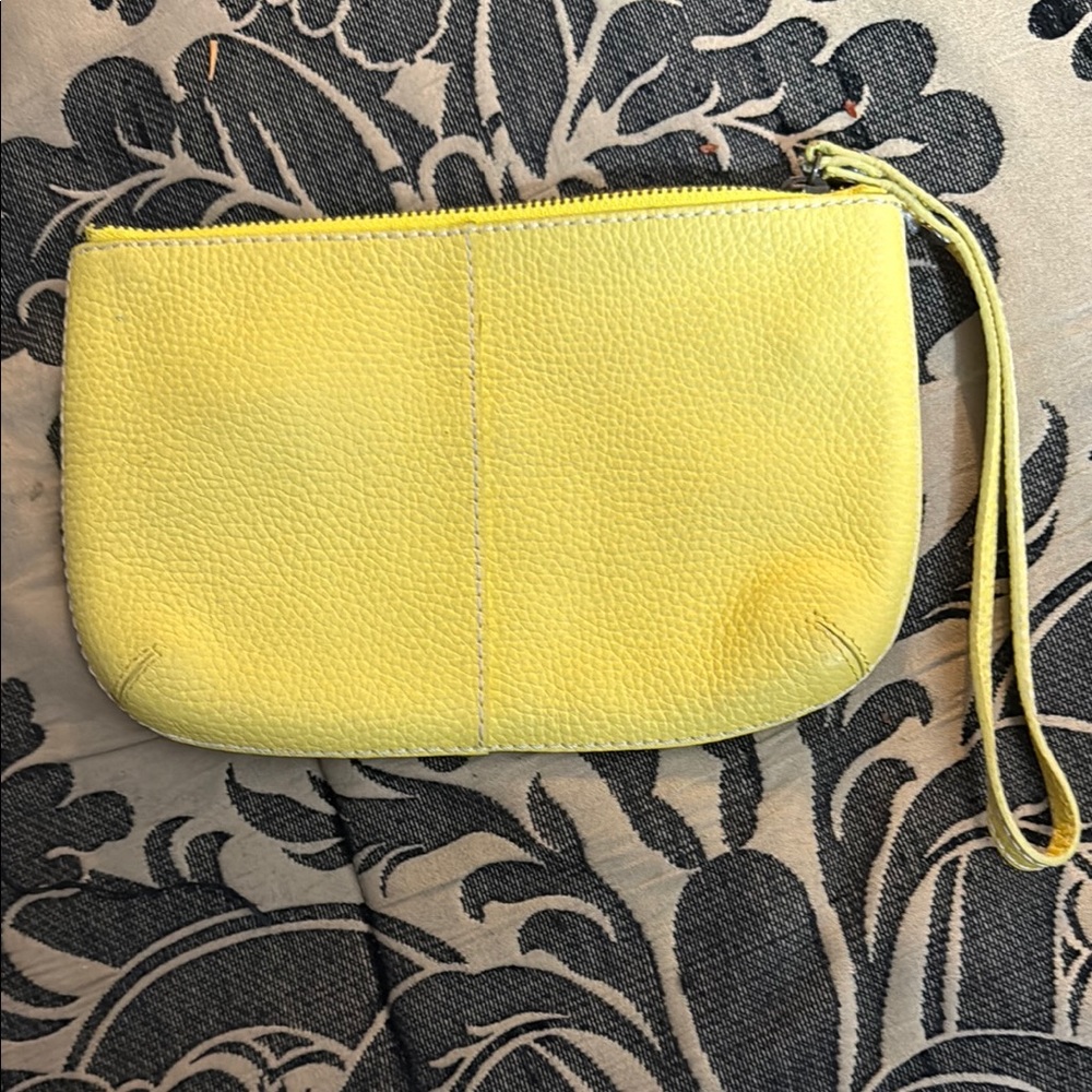GAP - Yellow Leather Wristlet Clutch